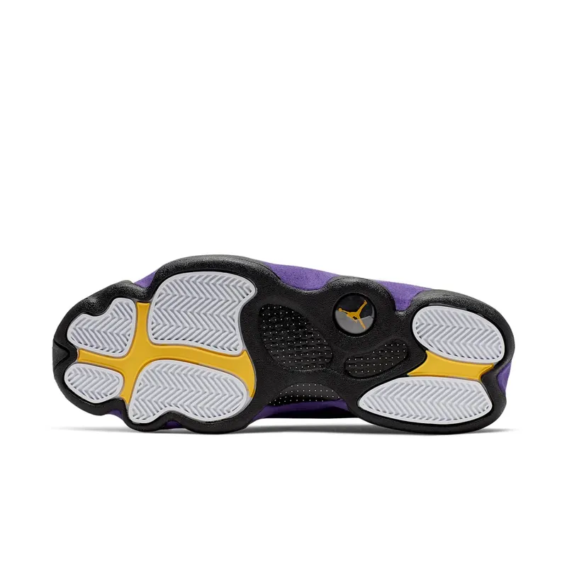 Jordan 13 Retro Lakers White/Black-Court Purple-University Gold (414571-105)
