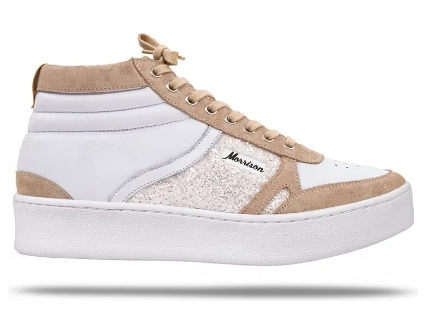 Morrison Shoes sneaker zandkleur (SUPERSTARHIGH-WHITE)
