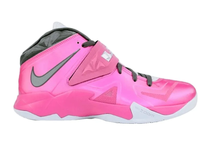 LeBron Soldier 7 “Think Pink” Pinkfire/Metallic Silver-Dark Grey (599264-600)
