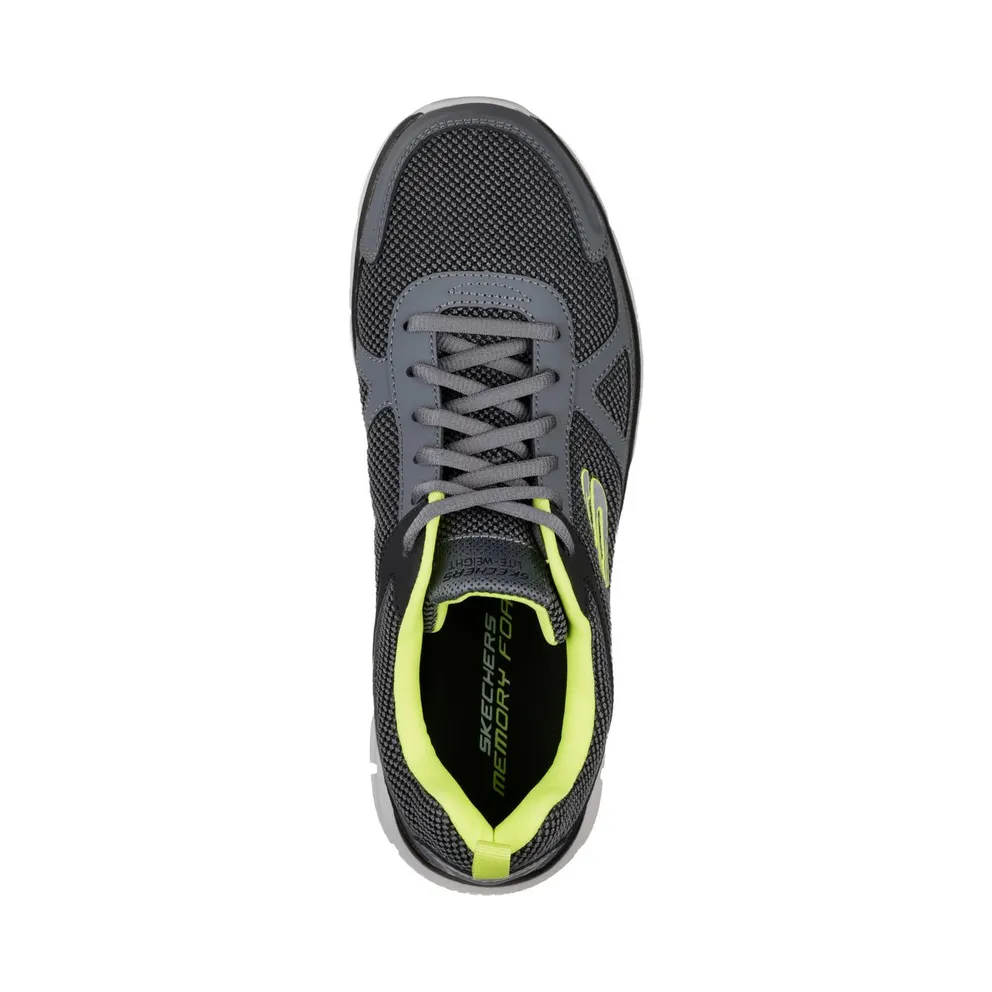 Skechers Track – Bucolo Sneaker Houtskool/Limoen