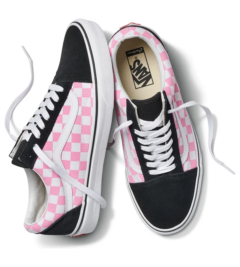 VANS Gepersonaliseerde Pink Checkerboard Old Skool Roze (VN0A3CST913)