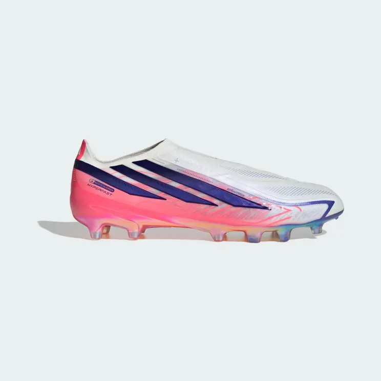 adidas F50 Hyperfast Elite Laceless Artificial Ground Football Boots “Cloud White / Solar Purple / Solar Turbo” (KJ6090)