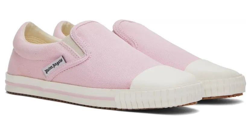 Palm Angels Pink Vulcanized Slip-On Sneakers (PWIA046S22FAB0013001) (4)