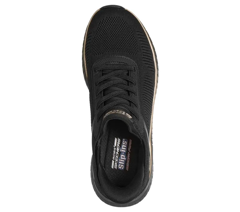 Skechers Slip-ins: BOBS Sport Squad Chaos Sneaker Black/Roos Gold