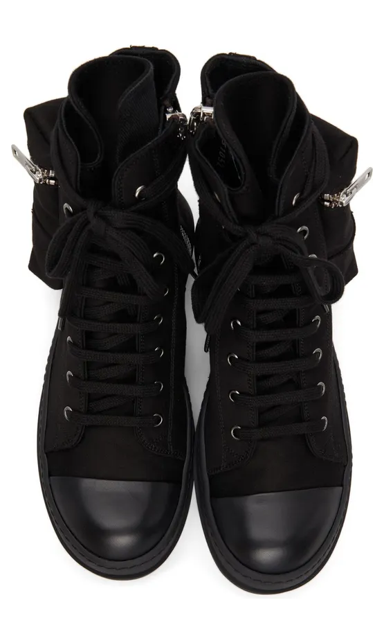 Rick Owens Drkshdw Doeskin Cargo High Sneakers (DS02A3801 NDK) (5)
