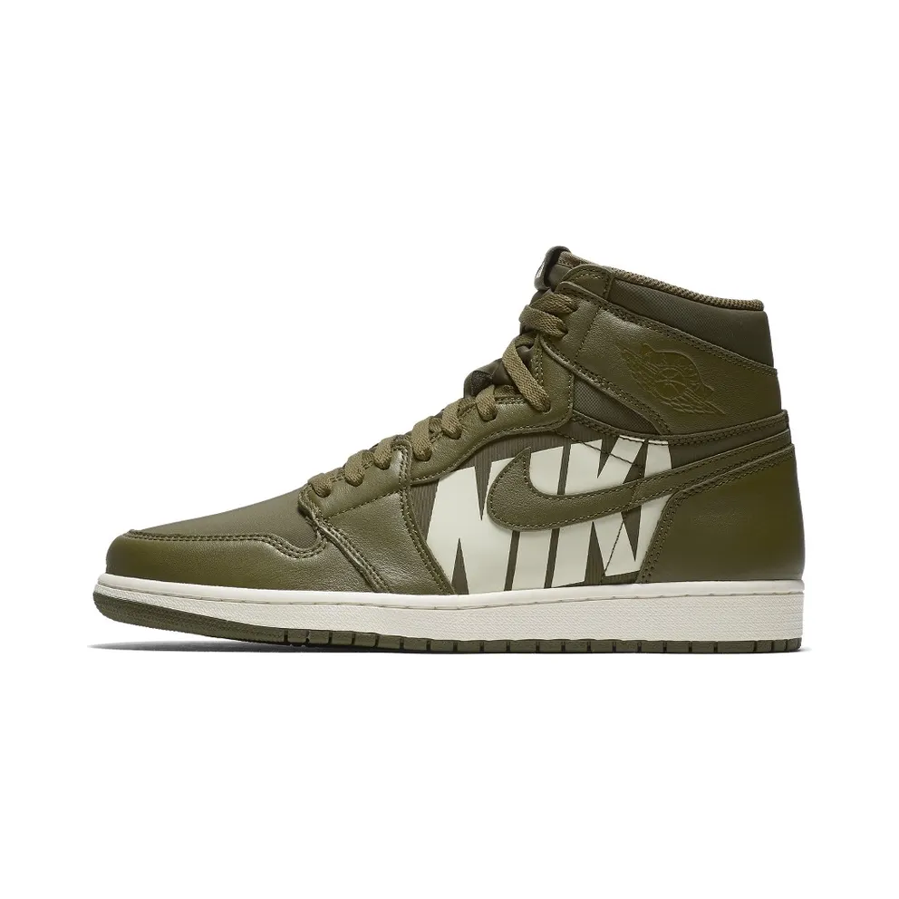 Jordan 1 Retro High Olive Canvas Olive Canvas/Sail (555088-300)