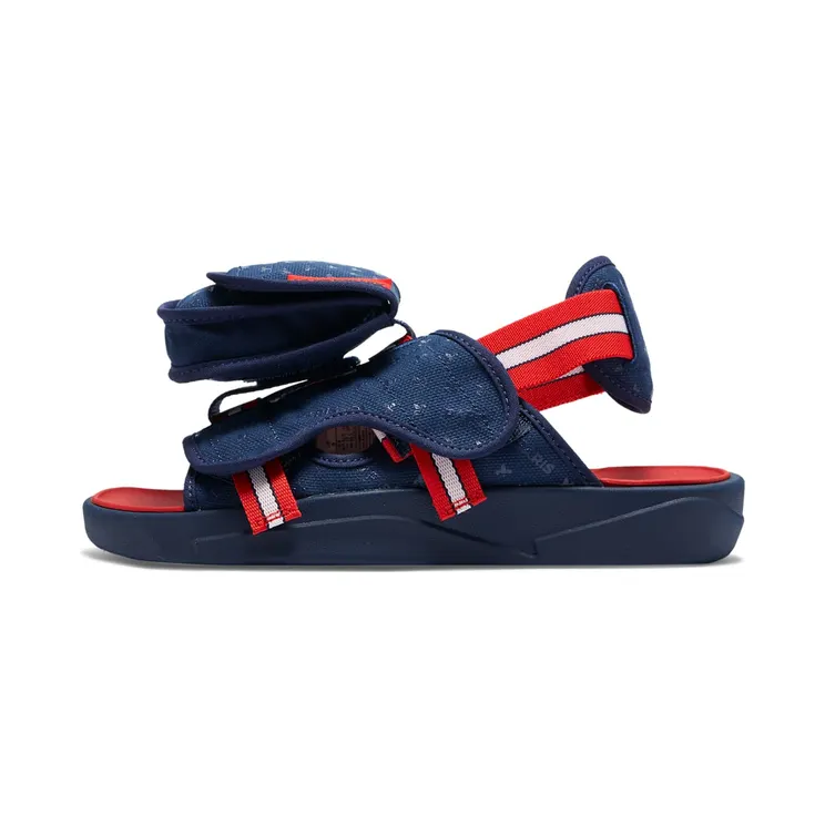 Jordan LS x Paris Saint-Germain Slipper “Midnight Navy / White / Blackened Blue / University Red” (DJ2992-400)