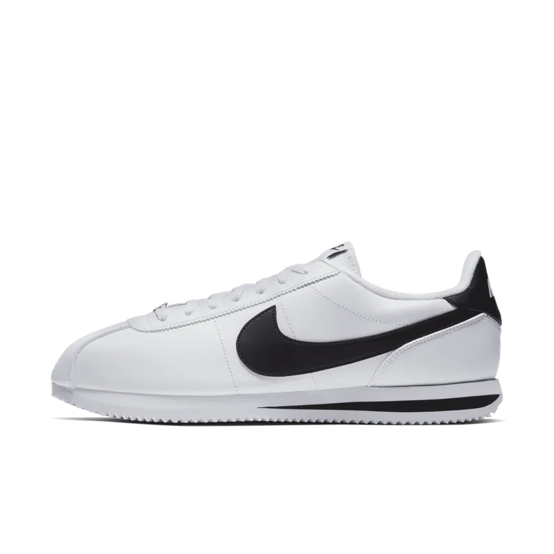 Nike  Cortez Basic Leather White Black (2017) White/Metallic Silver-Black (819719-100)