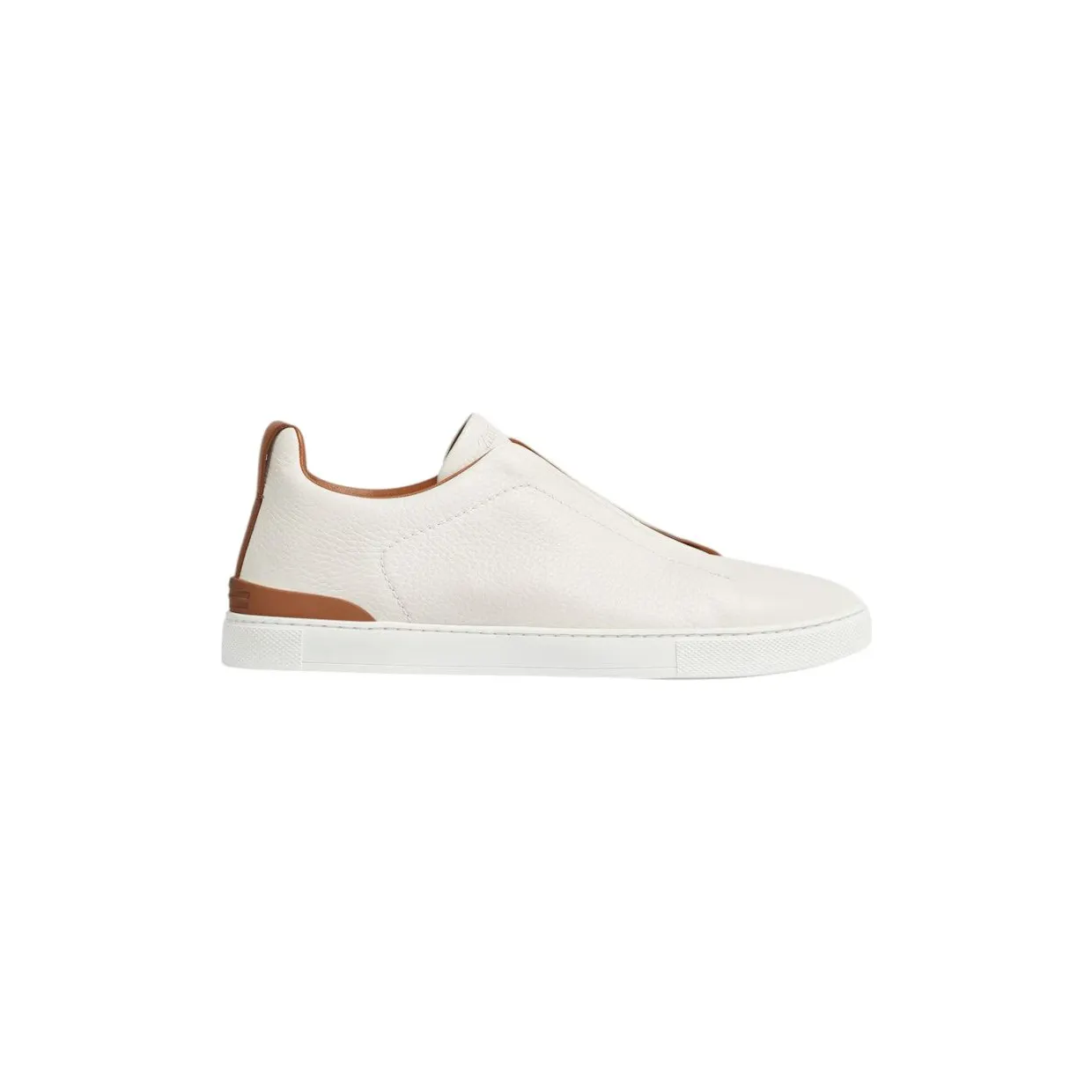 Zegna Deerskin Triple Stitch Off White/Brown (LHCVO-S4667Z-SPA)
