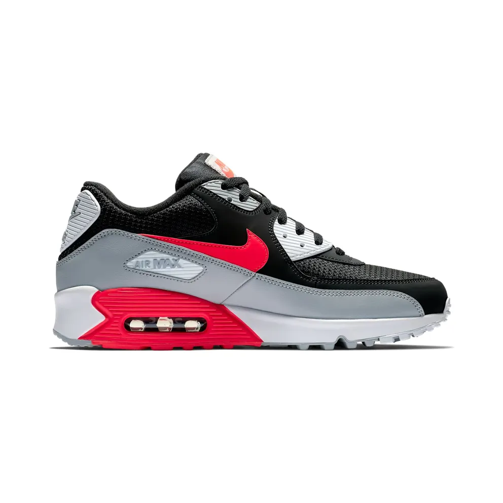 Nike Air Max 90 Black Bright Crimson Wolf Grey/Black-White-Bright Crimson (AJ1285-012)