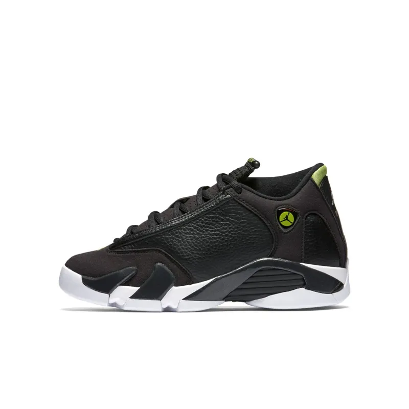 Jordan 14 Retro Indiglo 2016 (GS) Black/White-Indiglo (487524-005)