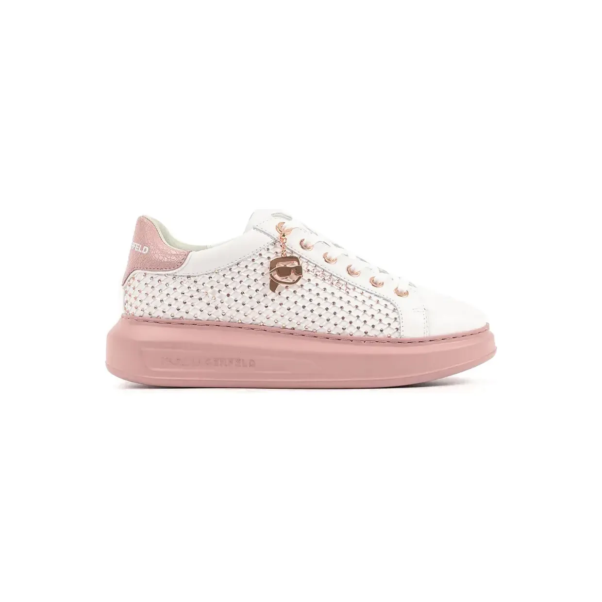 Karl Lagerfeld crystal-embellished leather “White” (KL62577N01P)