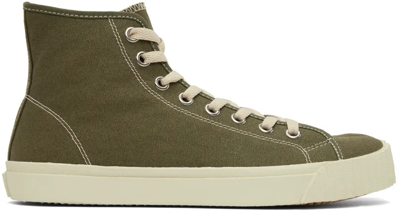 Maison Margiela White Canvas High-Top Sneakers (S57WS0440 P4291)