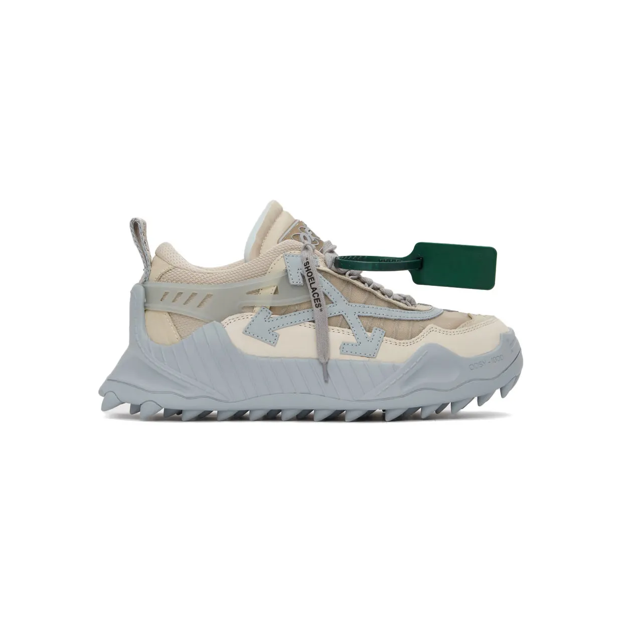 Off-White Beige & Blue Odsy 1000 Sneakers (OWIA180S22FAB0016109)