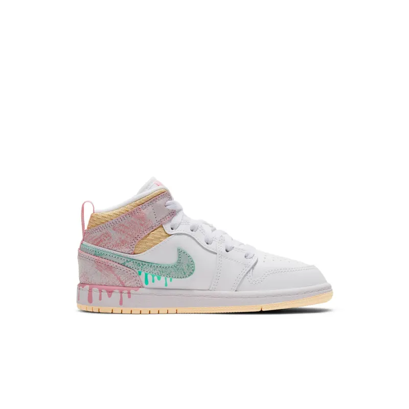 Jordan 1 Mid Paint Drip (PS) (DD1667-100)