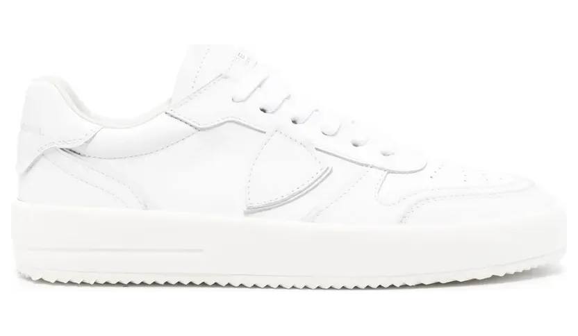 Philippe Model – Witte leren sneakers met perforaties – Dames – Schoenen – Wit (VNLD-V001)