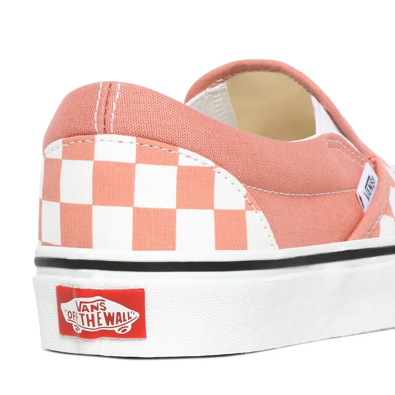 VANS Checkerboard Classic Slip-on Shoes (Pink)