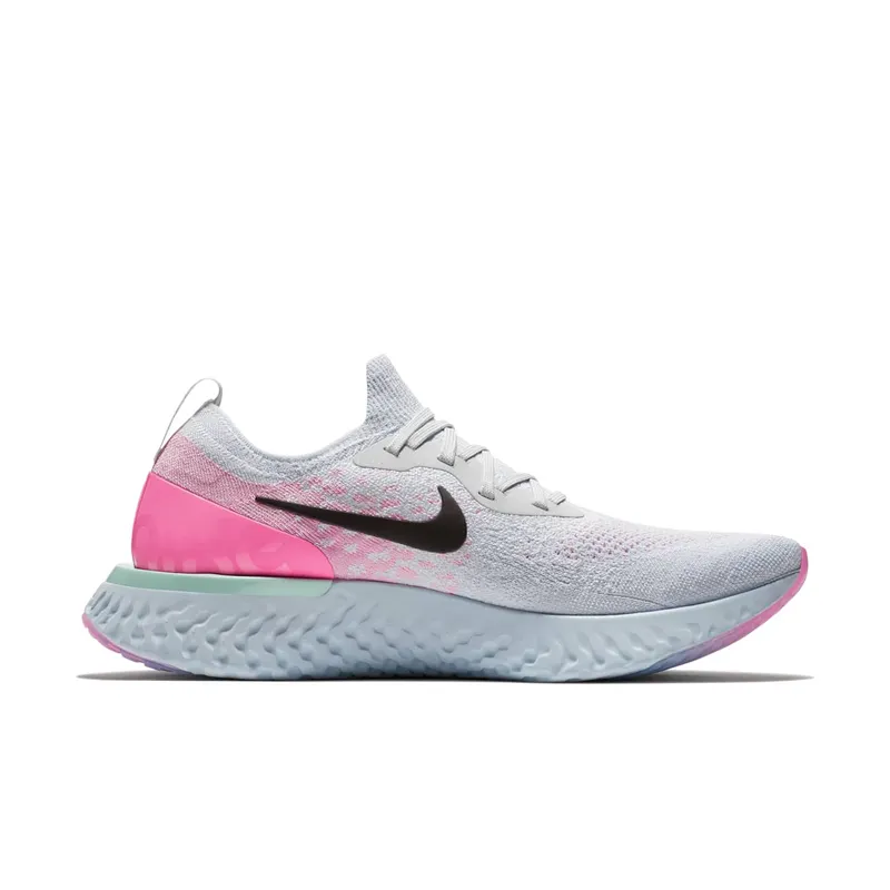 Nike Epic React Flyknit First Blush Pure Platinum/Black-Hydrogen Blue (AQ0067-007)