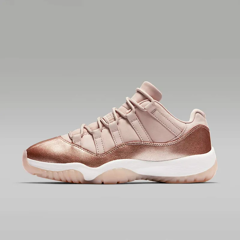 Jordan 11 Retro Low Rose Gold (W) Sail/Metallic Red Bronze-Gum Medium Brown (AH7860-105)