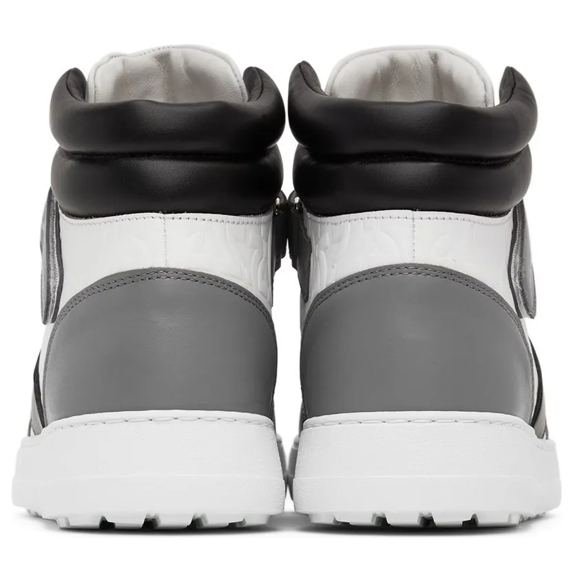 Salvatore Ferragamo White High-Top Noe Sneakers (753128 020465018) (2)