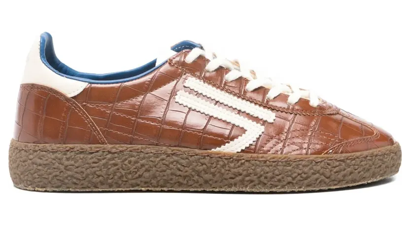 Puraai Sneakers met krokodillen-reliëf – Bruin (PU1601X015)