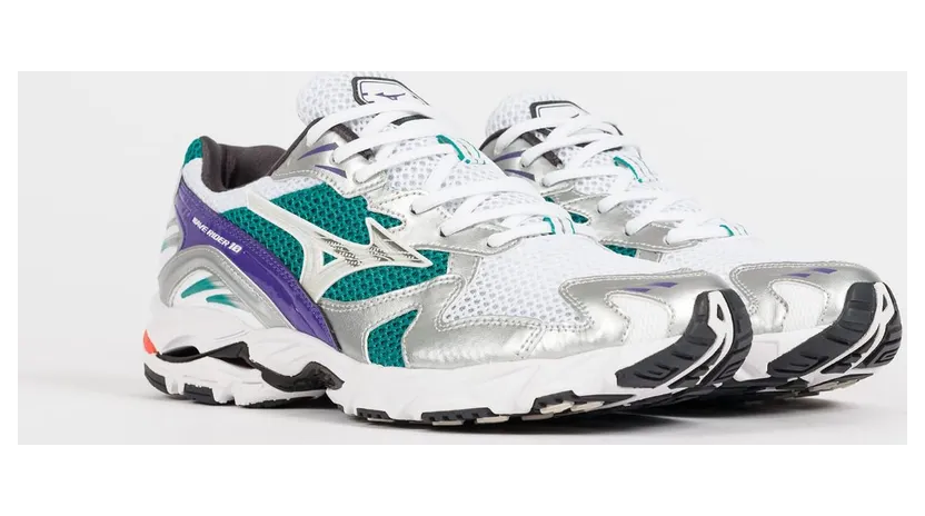 Mizuno Wave Rider 10 White Silver Teal Purple (D1GA210407)