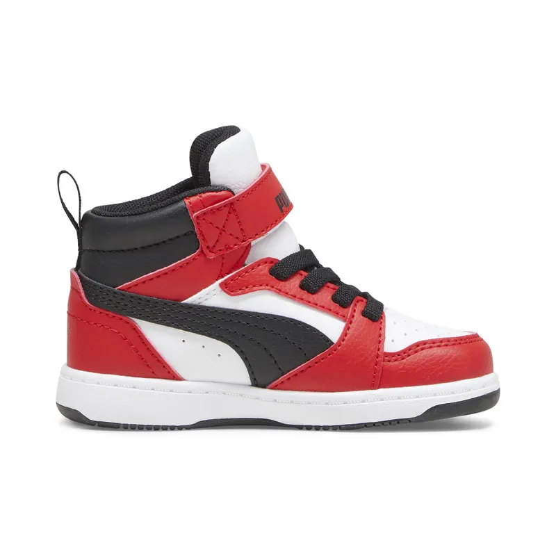 Puma Rebound V6 Mid “Puma White / Puma Black / For All Time Red” (396542_03)