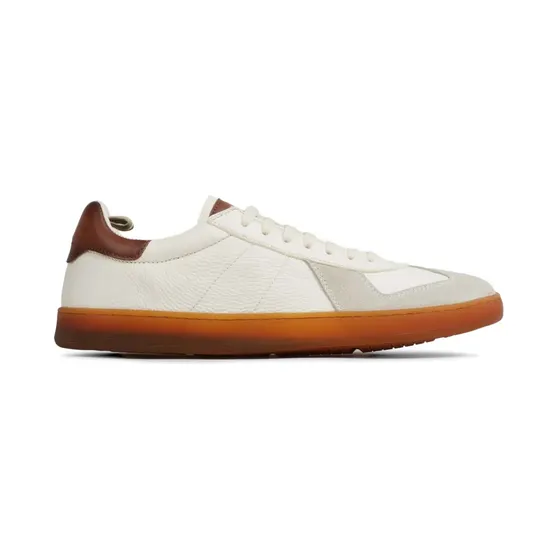 Officine Creative Militia 001 leren met vlakken “White” (OCUMILI001LC170)