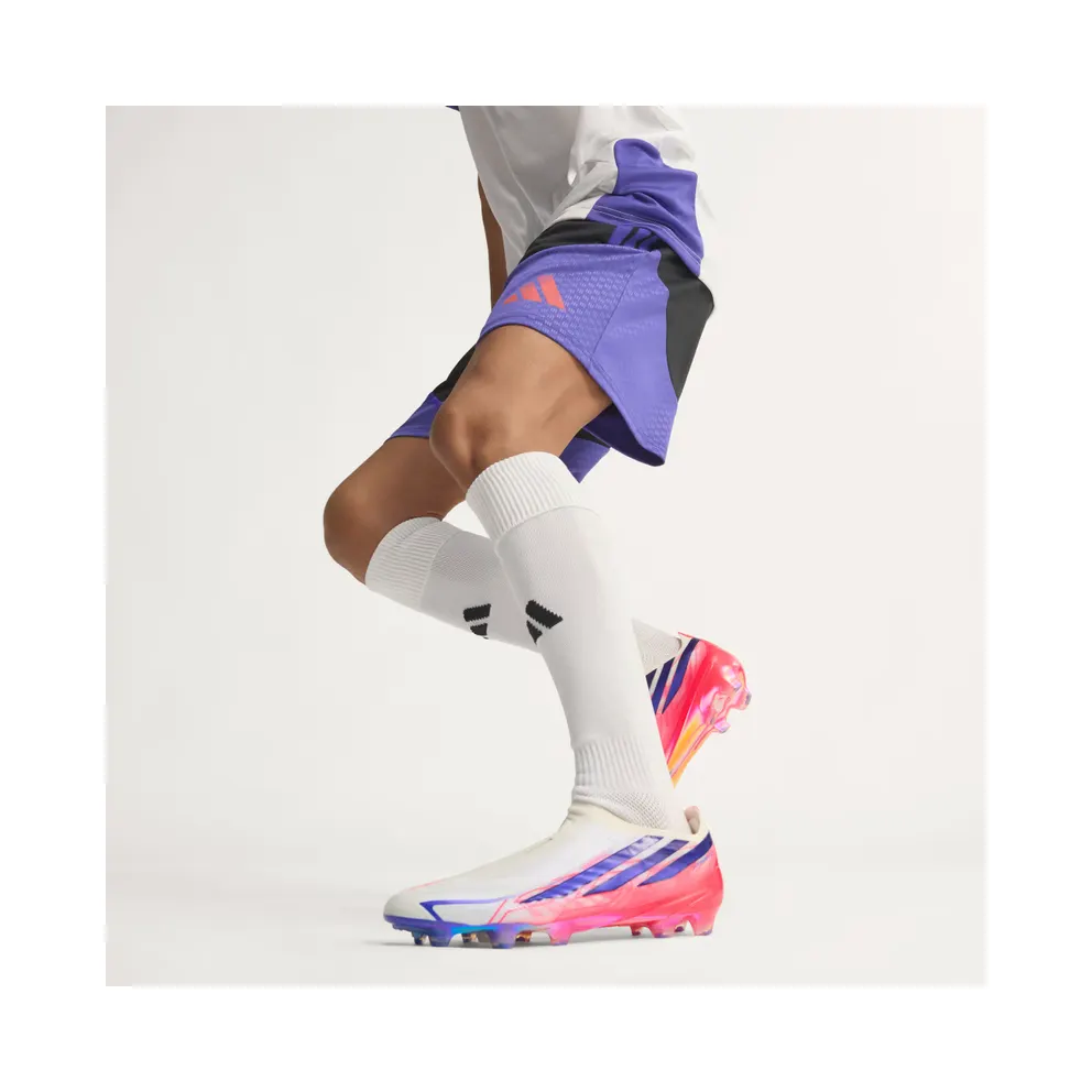 adidas F50 Hyperfast Elite Laceless Firm Ground Football Boots “Cloud White / Solar Purple / Solar Turbo” (KJ6074)