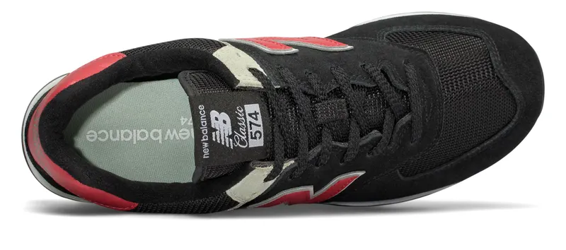 New Balance 574 Classics Black Red White Black/Red/White (ML574SMP)