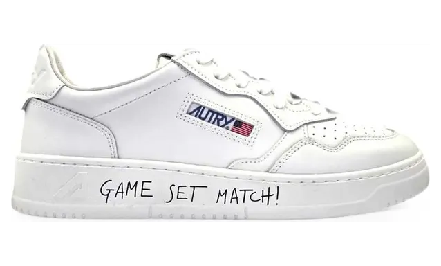 Autry Match Slogan-print “White” (AULW ML08)