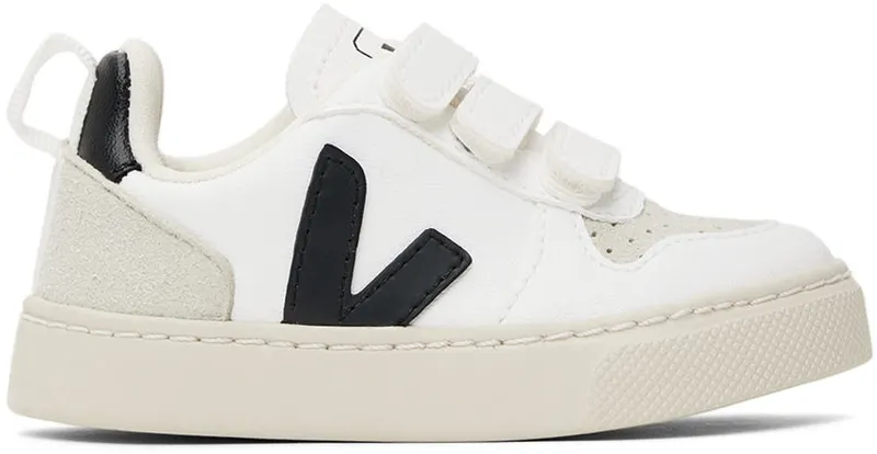 Veja Baby White & Black Vegan V-10 Velcro (CV0702565)