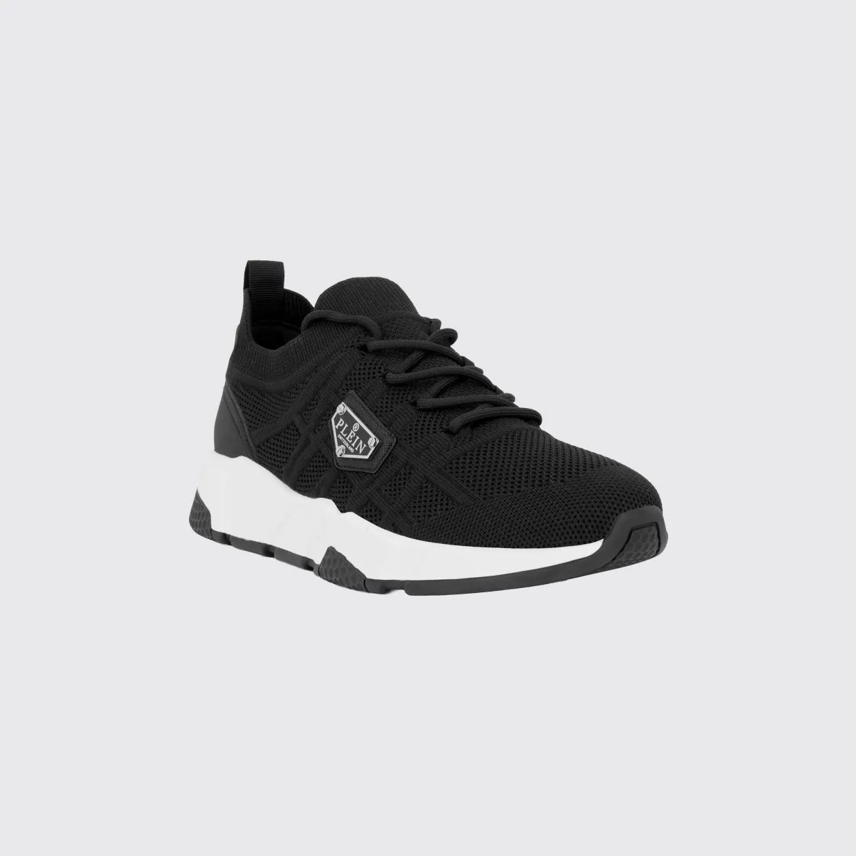 Philipp plein Low-Top Technical Mesh Sneakers with Elasticized Ankle Black (UAFSUSC1076PTE003N02)