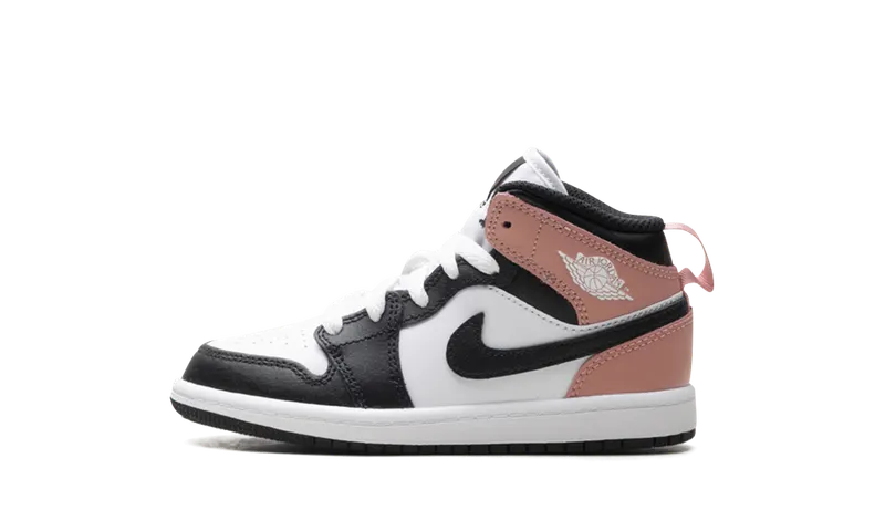 Jordan 1 Mid PS “White Rust Pink Black” (DQ8424-100)