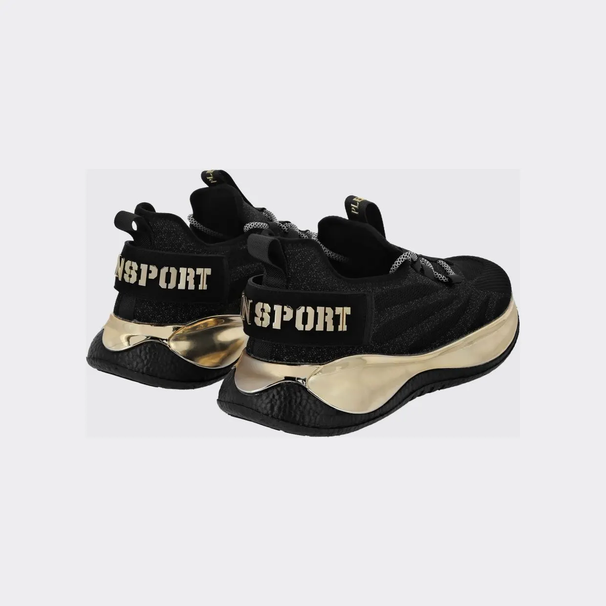 Plein Sport The Iron Tiger Gen. X.02 Knit Sneakers with a Chunky Sole Black 1 (SACSUSC0429STE003N0294) (2)