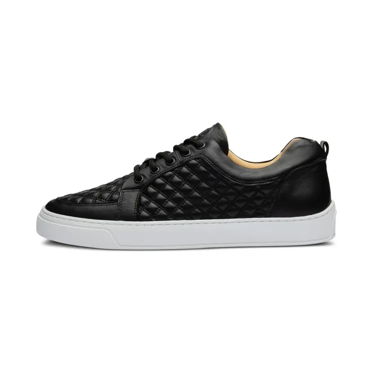 Leandro Lopes Ezio leren met gewatteerd patroon “Black” (LL092P23)
