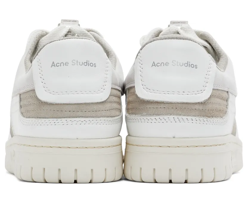 Acne Studios White Leather Low Top Sneakers (AD0493-) (2)