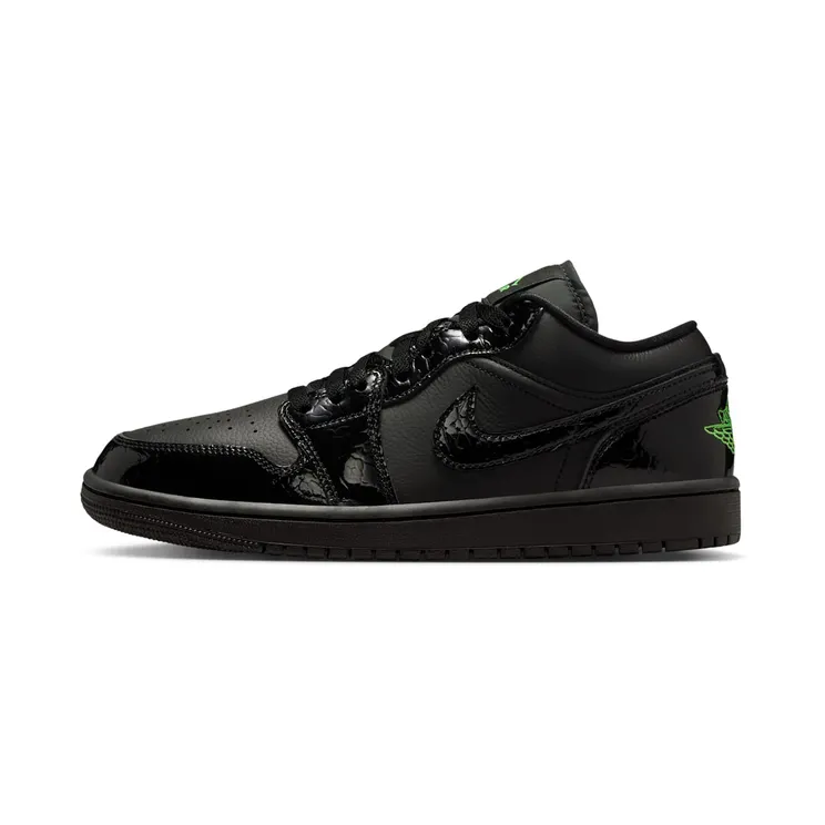 Jordan 1 Low SE Black Croc “Black / Scream Green” (IQ9701-010)