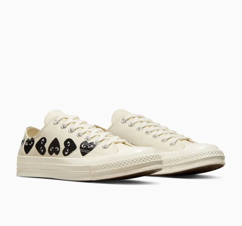 Converse x Comme des Garçons PLAY Chuck 70 Multi Heart Milk/Black/Egret (A08150C)