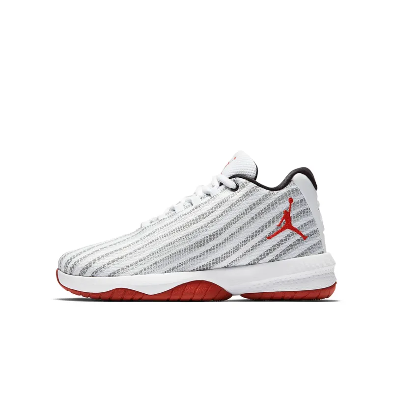 Jordan B Fly White (GS) “White / Black / Gym Red” (881446-101)