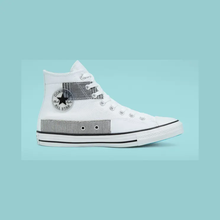 Converse Chuck Taylor All Star High ‘Hacked Fashion – White Sail Blue’ White/Black/Sail Blue (168746C)