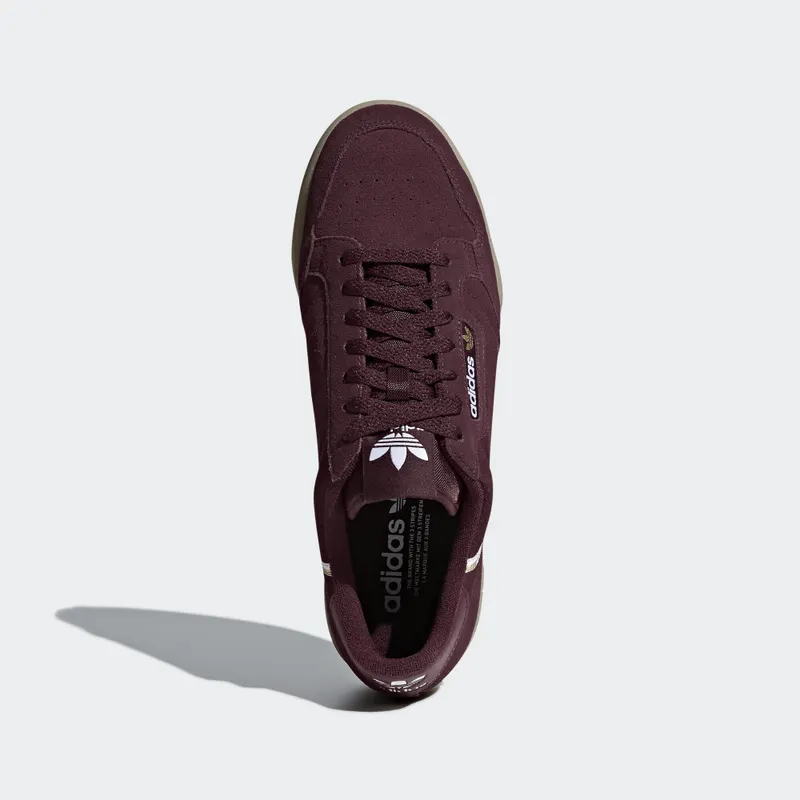 adidas Continental 80 Maroon Cloud White Maroon/Cloud White/Gold Metallic (BD7651)