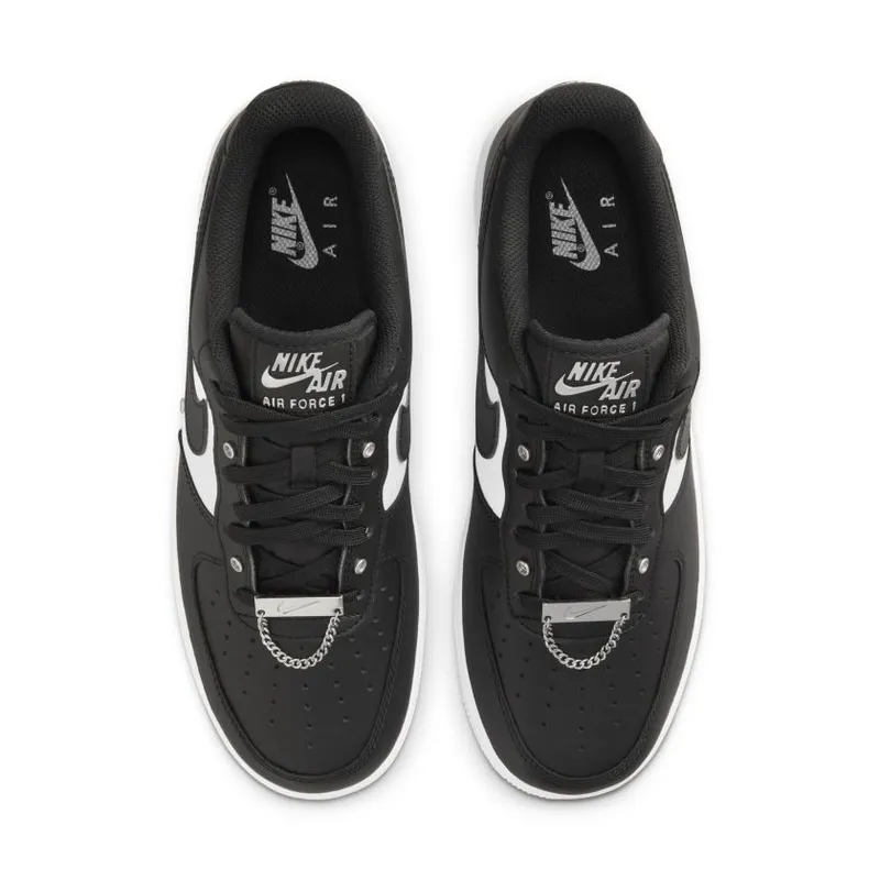 Nike Air Force 1 Low ’07 PRM Black White Metallic Silver (DA8571-001)