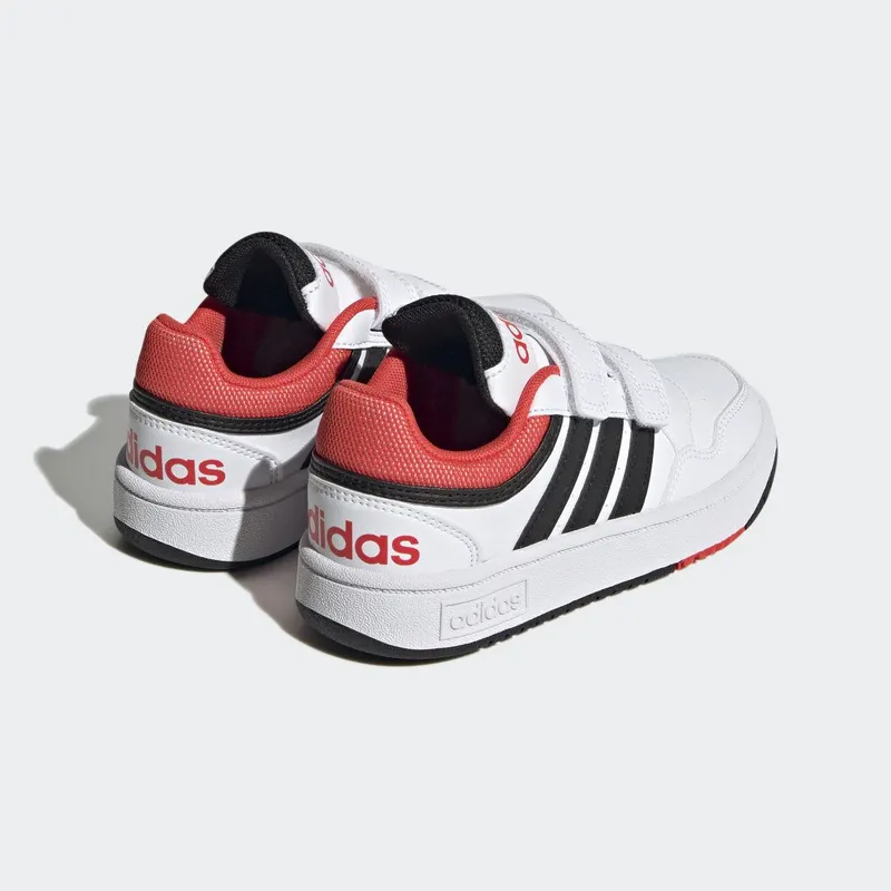 Adidas Hoops Lifestyle Basketball Hook-and-Loop Cloud White / Core Black / Bright Red (H03863)