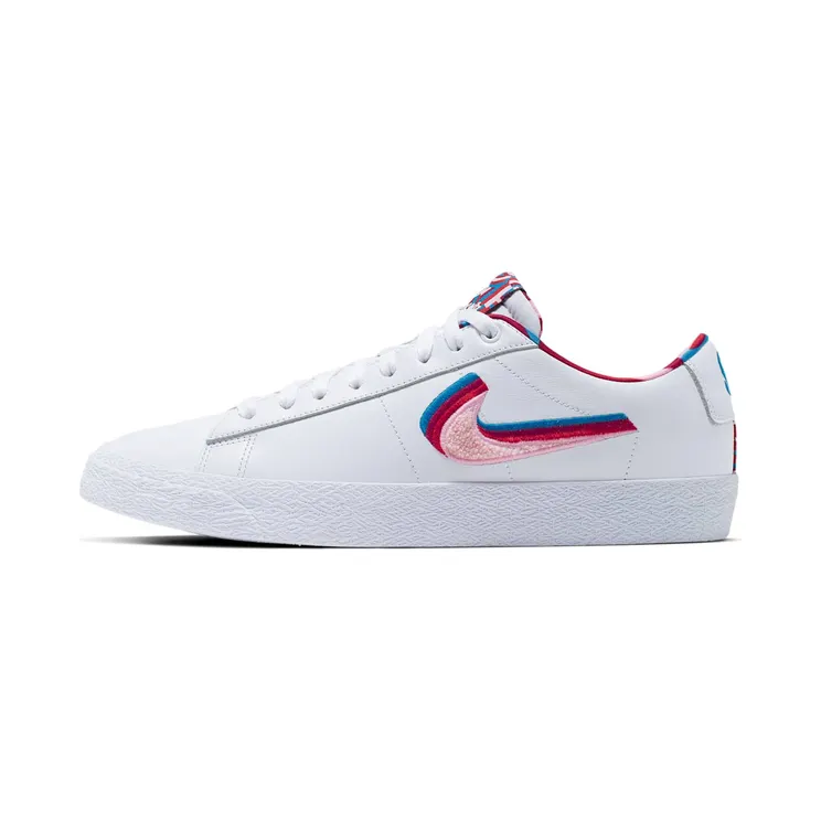 Nike SB Blazer GT QS Parra “White / Gym Red / Military Blue / Pink Rise” (CN4507-100)