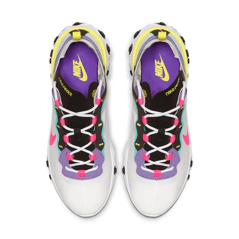 Nike React Element 55 White Psychic Purple Hyper Pink White/Black-Psychic Purple-Hyper Pink (CK0846-100)