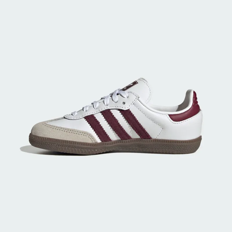 Adidas SAMBA OG Shoes Cloud White / Maroon / Gum (KZ8682)