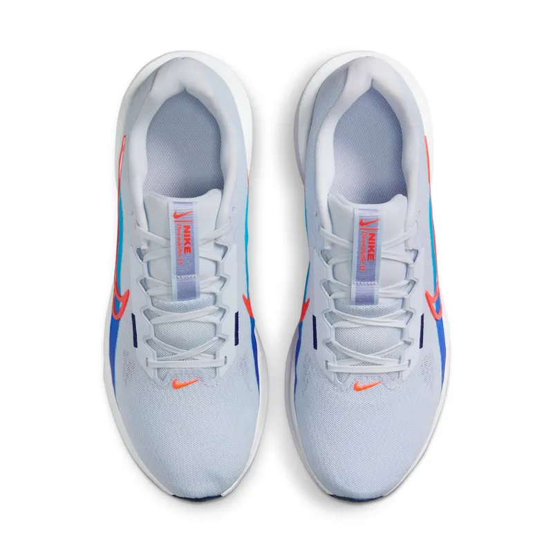 Nike Downshifter 13 Football Grey Deep Night Blue Lightning Bright Crimson (FD6454-012)