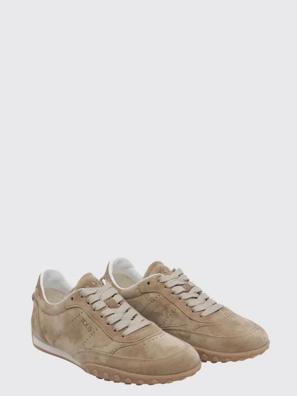 Tod’s Low-Top Suede with Iconic Rubber Pebble Sole Beige (XXW13M0KO30VKDC806)