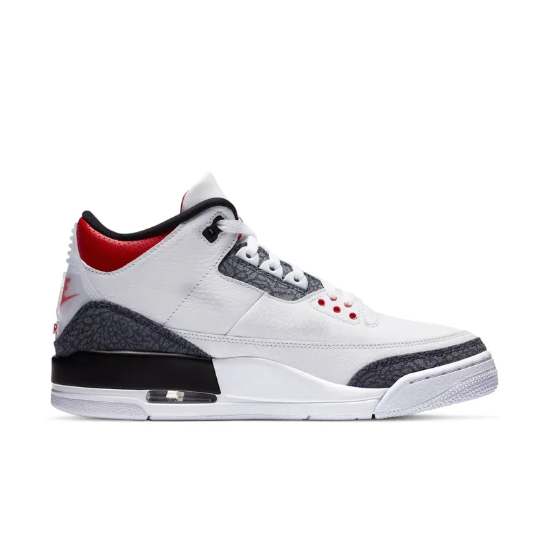 Jordan 3 Retro SE Fire Red Denim (2020) White/Black-Fire Red (CZ6431-100)